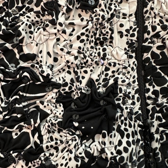 Joseph Ribkoff Textured Stretchy Sequin Embellished Zip Front Jacket Womens 8 - Picture 11 of 16